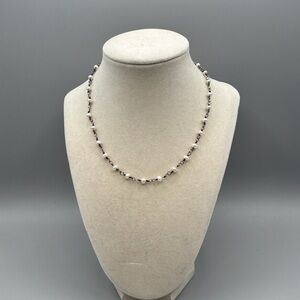 Genuine Pearl Sterling Silver Necklace